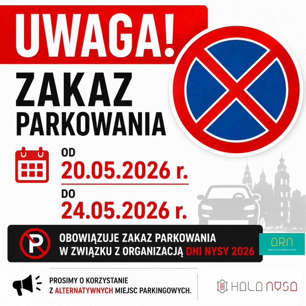 PARKING NIECZYNNY W DNIACH 20-24.05