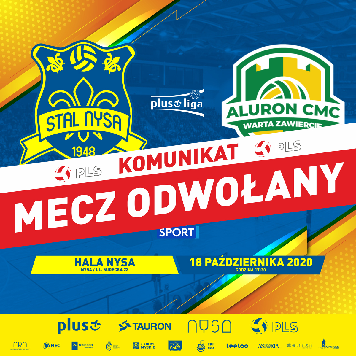 STAL-WARTA: MECZ ODWOŁANY