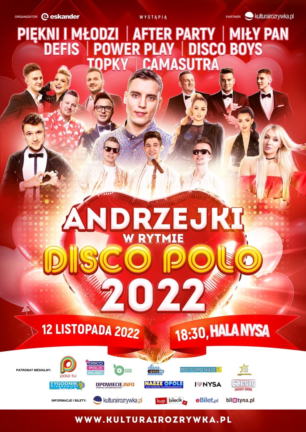 plakat  Andrzejki w Rytmie Disco Polo 2022